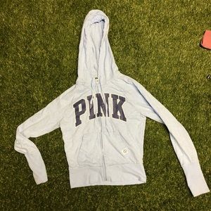 Sky blue zip up hoodie